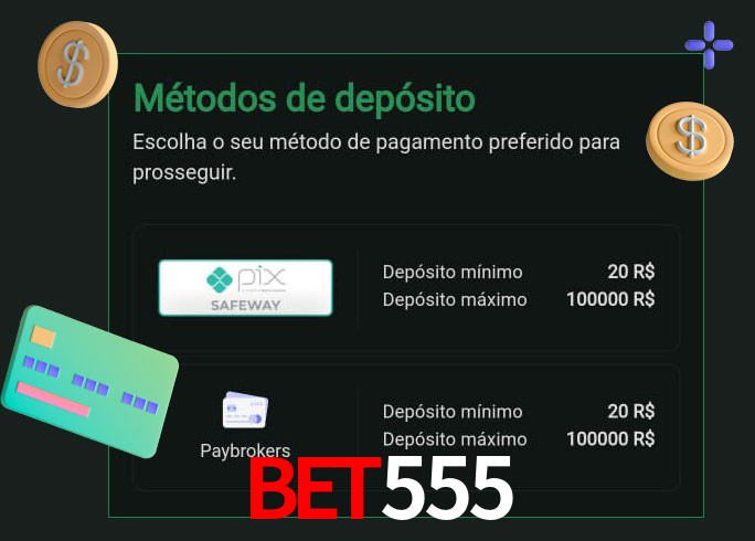 O cassino BET555 oferece uma grande variedade de métodos de pagamento